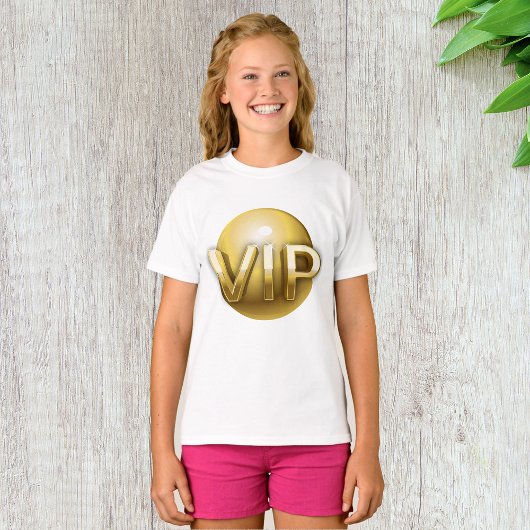 ラグジュアリー3DゴールドVIPエンブレム Tシャツ