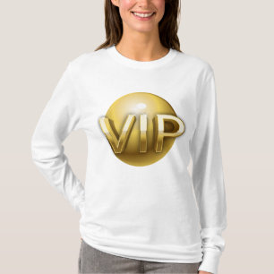 ラグジュアリー3DゴールドVIPエンブレム Tシャツ