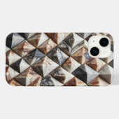 ラグジュアリー3D大理石 幾何学柄 フォンケース - エレガント Case-Mate iPhoneケース (裏面 (横))