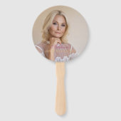 ラグジュアリー40歳の誕生日カスタムグリッター ハンドファン (裏面)