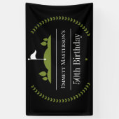 ラグジュアリー50モダン誕生日ゴルファーパーティーゴルフ 横断幕 (縦)