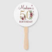 ラグジュアリー50誕生日写真 ハンドファン (正面)