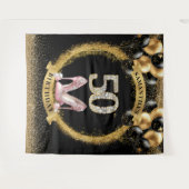 ラグジュアリー50th誕生日ダイアモンドナンバハイヒール タペストリー (正面(横))