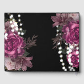 ラグジュアリー60th誕生日パーソナライズされたバラワイン ゲストブック (裏面)