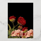 ラグジュアリー アバンギャルド バロック BM 35歳の誕生日 箔招待状 (裏面)