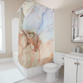 ラグジュアリー・アブストラクト:アルコールインクアート シャワーカーテン (インサイチュ)