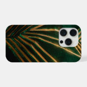 ラグジュアリー エメラルドグリーン ゴールド 真鍮 アールデコ ヴィンテージ iPhoneケース (裏面横)