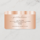 ラグジュアリー&エレガントバラ金ゴールドカラープロフェッショナル 名刺 (裏面)