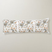 ラグジュアリー エレガント ゴールド グレー 花柄 ボディピロー (裏面)