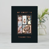 ラグジュアリー・エレガント・サンクス・卒業フォイルカード 箔招待状 (立ち正面)