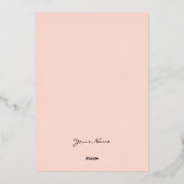 ラグジュアリー・エレガント・サンクス・卒業フォイルカード 箔招待状 (裏面)