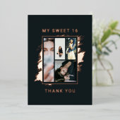 ラグジュアリー・エレガント・サンクス・卒業フォイルカード 箔招待状 (立ち正面)