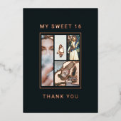 ラグジュアリー エレガント サンクス 卒業 フォイル カード (正面)