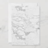 ラグジュアリー エレガント シルバー フォイル マーブル ウェディング 招待状 (裏面)