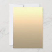 ラグジュアリー エレガント フラワー ゴールド ウェディング レセプション カード (裏面)