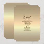 ラグジュアリー エレガント ミニマル ゴールド ウェディング ディテール カード (正面/裏面)