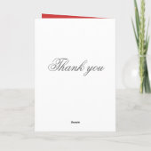 ラグジュアリー エレガント レッド ローズレース サンクスカード サンキューカード (裏面)