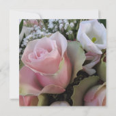 ラグジュアリー エレガント ローズ スプリング ブーケ ウェディング 招待状 (裏面)