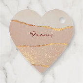 ラグジュアリー カスタマイズ グリッター ローズゴールド フェイバータグ (裏面)