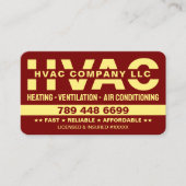ラグジュアリー クール エアコン 暖房 HVAC カンパニー 名刺 (正面)
