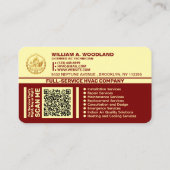 ラグジュアリー クール エアコン 暖房 HVAC カンパニー 名刺 (裏面)