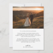 ラグジュアリー・グラマラスな結婚式の御礼カード サンキューカード (裏面)