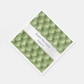 ラグジュアリー グラム エイジ グリーン フェイク ヴェルベット スタンダードランチョンナプキン (角)