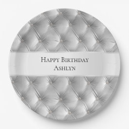 ラグジュアリー グラム ソフト グレー 偽ベルベット ペーパープレート