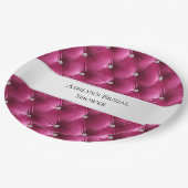 ラグジュアリー グラム ピンク 偽ベルベット ペーパープレート (アングル)