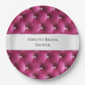 ラグジュアリー グラム ピンク 偽ベルベット ペーパープレート (正面)