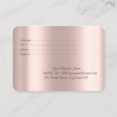 ラグジュアリー グリッター ロータス,紙吹雪,ローズゴールド 割引カード (裏面)