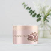 ラグジュアリー グリッター ロータス,紙吹雪,ローズゴールド 割引カード (スタンド正面)