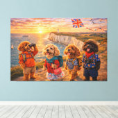 ラグジュアリー コッカプー イギリス海岸 ウォールアート キャンバス (インサイチュ (ウッドフロア))