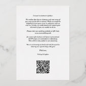 ラグジュアリー ゴールデン イーヴィ リーフ オーバル フレーム シック フォト 箔招待状 (裏面)