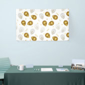 ラグジュアリー ゴールデン バルーン & コンフェッティ バナー 横断幕 (トレードショー)