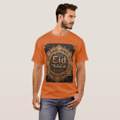 ラグジュアリー ゴールド イード ムバラク デザイン Tシャツ (正面フル)
