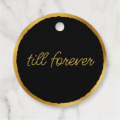 ラグジュアリー ゴールド エッジ ブラック サンクスネーム 日付 フェイバータグ (裏面)