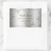 ラグジュアリー ゴールド オルネート コーナー シルバー プロダクト ラベル (バッグ)