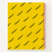 ラグジュアリー ゴールド カラー - おしゃれなイニシャル 名前 モノグラム ノートブック (裏面)