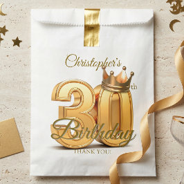 ラグジュアリー ゴールド クラウン ロイヤル 30歳の誕生日パーティー フェイバーバッグ