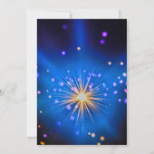 ラグジュアリー ゴールド グリッター ニューイヤーズイブ パーティー 招待状 (裏面)