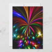 ラグジュアリー ゴールド グリッター 花火 新年会 パーティー 招待状 (裏面)