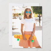 ラグジュアリー ゴールド シルバー グリッター グラデーション フォト スウィート 16 招待状 (裏面)