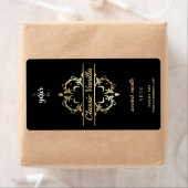 ラグジュアリー ゴールド フレーム 縦型 アロマ キャンドル ラベル (インサイチュ)