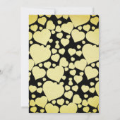 ラグジュアリー ゴールド ブラック クイーン オブ ハーツ 誕生日 招待状 (裏面)