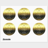 ラグジュアリー ゴールド プロダクト ラベル ジュエリー モノグラム ロゴ (シート)