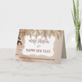 ラグジュアリー ゴールド マーブル パイン 現代 コーポレート シーズンカード