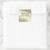 ラグジュアリー ゴールド モダン ゴールド スクリプト ソイ キャンドル ラベル (バッグ)