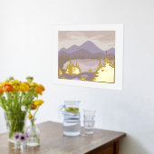 ラグジュアリー ゴールド リラックマ アブストラクト ランドスケープ 実物 箔ポスター (レイダウン (キッチン))