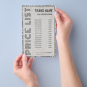 ラグジュアリー シマー ビューティー サロン 料金一覧 フライヤー (ハンドル)